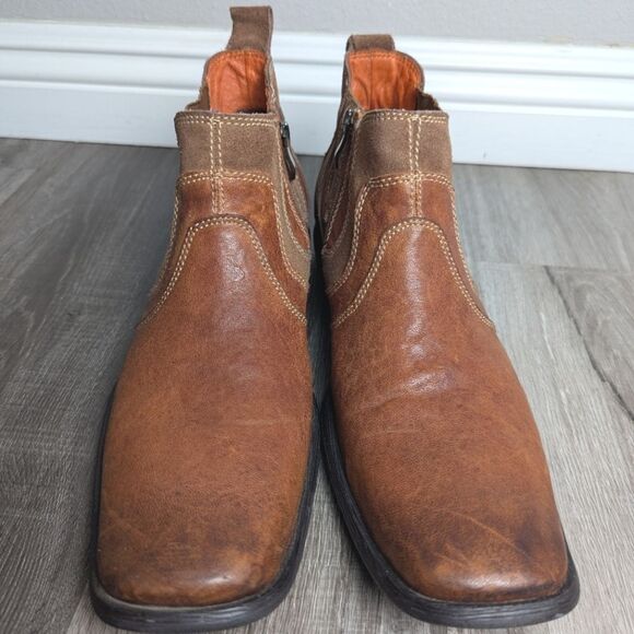 Robert Wayne Brown Leather Boots - Picture 4 of 8